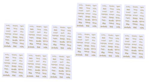 EXCEART 12 Blätter Flaschenetikett Für Ätherische Öle Etiketten Für Ölflaschen Siegel Aufkleber Goldene Applikation Scrapbooking-etiketten Selbst Ätherisches Öl Papier Parfümflasche