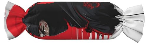 DRGFCXE Ninja and the Red Sun Candy Zylinderkissen mit Einsatz, sicheres, weiches Plüschkissen, geeignet als Heimdekoration, Geschenke, inklusive Kissenkern