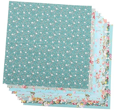 STOBOK 8stücke Patchwork Baumwollstoff Blumen Und Vogelmuster DIY Näharbeiten Stoff Für Heimwerker Nähzubehör Mit Blumen Und Vogelmustern Für Bastelarbeiten