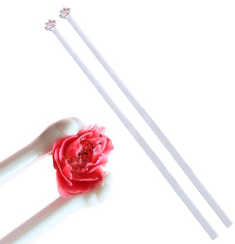 Cat Paw Chopsticks, Reusable, Non-Slip , Kitchen Accessories, Fun Idea Gifts for Girlfriends Cat Lovers, Personalised for Ramen Asian Tableware (Pink)
