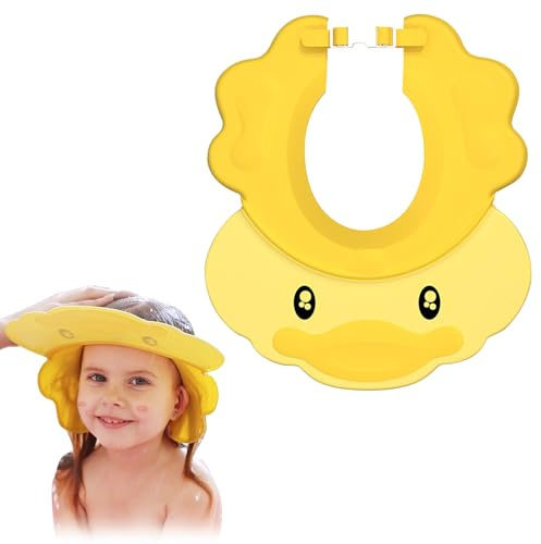 Baby Shower Cap, Adjustable Bath Visor for Kids & Toddlers – Eye & Ear Protection Hat for Hair Washing, Comfortable EVA Bath Shield for Children