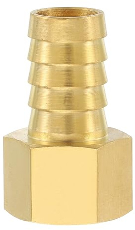 Rebower Brass Hose Barb to g Female Adapter 16mm Barb x 20mm g Female | for Industrial, Automotive, Fluid Transfer, Home Gardening, and Water Treatment