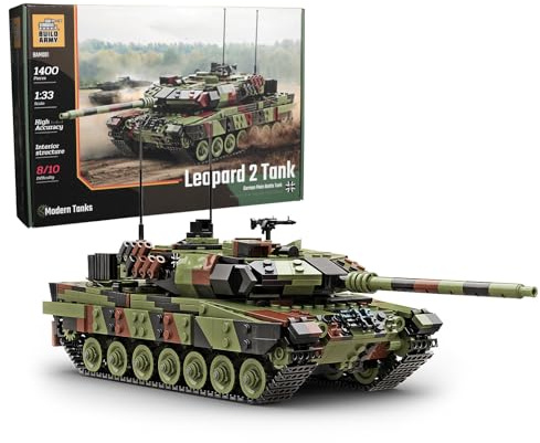Buildarmy German Leopard 2a6 Main Battle Tank Brick Model Building Block 1400pcs