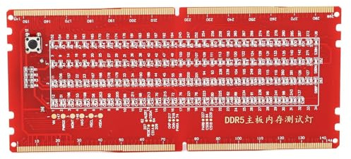 Telituny DDR5 Desktop Mainboard Testkarte Speichersteckplatz Tester Board mit LED-Licht für Wartung und Reparatur von Motherboards