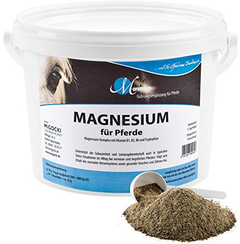MIGOCKI Magnesium für Pferde Futterergänzung getreidefreies Pulver 1,5 kg