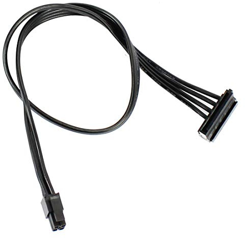 JMT Cable de alimentación para PC Mini 4 pines a SATA SSD para Lenovo M410 M415 M425 B415 M610 M710 M4200R Motherboard 4P a 1 / Turn 2 SATA (Tipo 1 40cm)