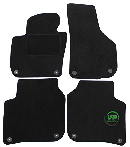 J&J AUTOMOTIVE | Velours Fußmatten Autotepiche Passend Für Superb 2, 2008-2014, Genaue Passform, rutschfeste Untregrund, Verstärkt Im Pedalbereich