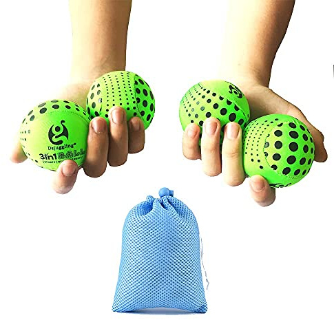 4 Pieces of Washable Juggling Balls for Beginners, Soft Easy Juggling Ball Set of 4 100g Each Multiple Practice Juggling Ball Kits for Adults