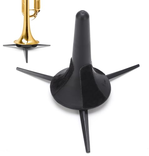 Trompetenständer, 17,5x10,5x10,5cm/6,89x4,13x4,13 Zoll Tragbarer Kunststoff 3 Beinen Trompete Ständer Halterung Trompetenständer für Blechblasinstrumente Abnehmbare Trompetenhalterung Stabile Beine