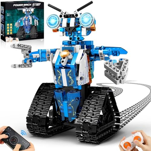 IKUPER STEM Robot Building Kit for Kids Boys Ages 8-12, Remote & App Controlled Toy Set, Coding and Programming Mindstorms Gifts for Christmas & Birthday(369 Pieces)
