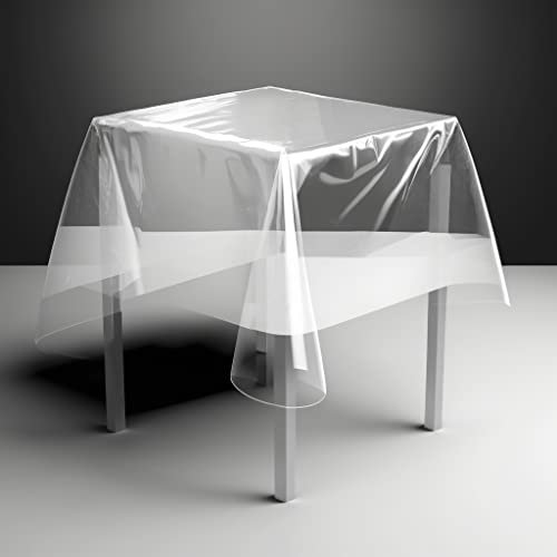 Tischfolie Tischdecke transparent durchsichtig Tischschutz-Folie PVC Plastik-Tischdecken Wasserabweisend - Schützen Sie Ihren Tisch vor Kratzern und Flecken (120 x 140 cm)