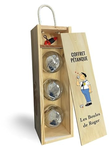 lotdevin Schutzhülle mit Petanque-Kugel, personalisierbar – Aufbewahrungsbox für 3 Boccia-Kugeln mit Logo, Texten, Zeichnungen... [ Tasche für Boccia personalisierbar]