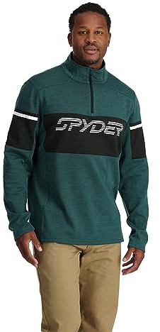 Spyder Herren Speed Half Zip Fleece Jacket Baselayer, Cypress Green, XX-Large