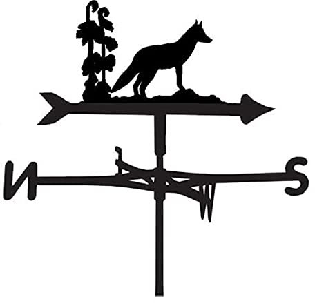 Girouette en métal pour montage sur le toit, indicateur de direction du vent créatif, girouette soufflée par le vent pour l'extérieur, la ferme, la cour, le jardin, outils de mesure faciles à ass