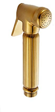Bidetarmaturen Gold Messing Fingle Kaltwasser Toilette Eckventil Handhygienischer Duschkopf Toilette Dusche Bidet, Stil 1 (Dusche)