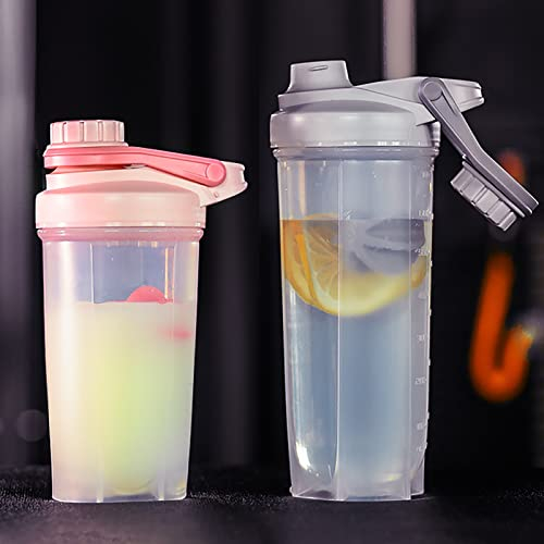 GraSky 700 ml graue Sport-Protein-Shaker-Flasche: BPA-frei, Drehverschluss, beständig gegen extreme Temperaturen, inklusive Shaker-Bällen – perfekt für Fitness und Workouts