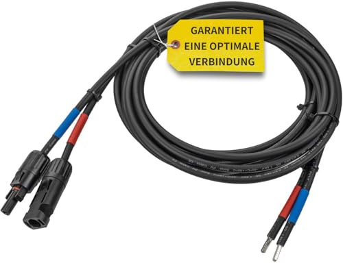 Avoltik Batteriekabel 6mm2 in 1,5m I TÜV-zertifiziertes Solarkabel I robustes Stromkabel doppelt isoliert & wetterfest I Verbindungskabel Solarmodul zu Solarladeregler Anschlusskabel I geeinet für MC4