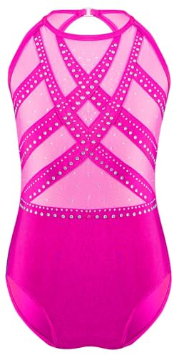 CHICTRY Girls Kids Gymnastics Leotards Glittery Diamond Ballet Unitards Figure Skating Bodysuit Dance Tumbling Leotards
