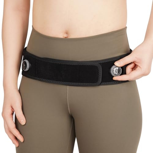 JOMECA Knob Adjustable Sacroiliac SI Joint Hip Belt Brace for Women and Men - Compression Pelvic Belt Support for Lower Back, Hip, Sciatica, Pelvic Pain (Medium)