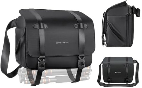 K&F CONCEPT Kamerataschen, Kamera Tasche Verstellbarer Gurt, Fototasche Systemkamera Kameratasche Wasserdicht, Kamera Umhängetasche für SLR-Kamera und Kamerastativ Zubehör