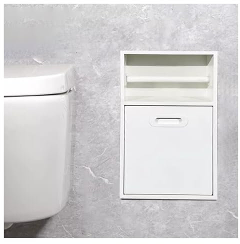 Recessed Niche,Stainless Steel Shower Nich Stainless Steel Shower Nich, Recessed Toilet Paper Holder Shower Niche, Built-in Trash Can Rack for Living Room Kitchen Bathroom, Easy to Install(W