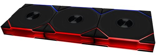 Lian Li UNI FAN TL Wireless Lüfter 120mm RGB – 3er Pack Schwarz | PWM, 26 ARGB-LEDs, bis 2.600 U/min, Stecksystem, hoher Airflow, leise & vibrationsarm