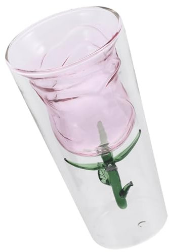 ABOOFAN Rose Wine Glasses Creative Rose Juice Cup Versatile Drinkware for Cocktails