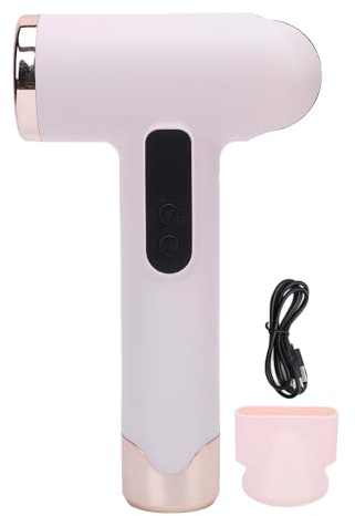 Secador de Cabello Inalámbrico Secador de Cabello 100000rpm 15000 MAh USB Recargable Potente 200w Secado de Secado Rápido Secador con Boquilla para Viajar en el Hogar (Pinks)
