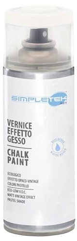 SIMPLETEK - Bomboletta Spray Vernice Effetto Gesso Ultra Opaco Beige V404BE Vintage Retro Universale a Base d'Acqua (1 pezzo)