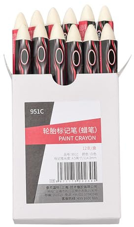 Marcatore a doppia punta per pneumatici, pennarello a cera impermeabile per veicoli, pneumatici automobilistici, resistente ai raggi UV, design professionale professionale per pneumatici, doppia punta