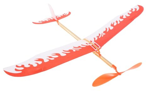 Parliky Powered Airplane Model Biplane Toy Boys and Girls Building Toys Plane Model Kit for Outdoor Play and Hands Learning Wing Aircraft Rubber Band Wind for Carnival Party Random Style