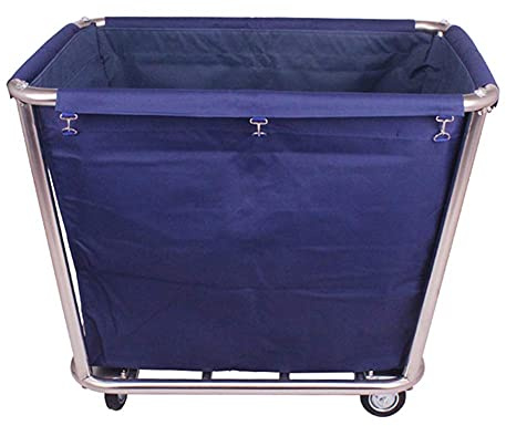 MFRELMNZG Carro clasificador de Ropa, Carrito Comercial Azul, Carrito de lavandería Resistente, recolector de Ropa Sucia con Ruedas para Hotel/vestíbulo, con