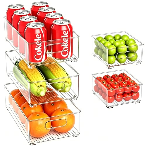 Famhap Kühlschrank Organizer Stapelbar 5 Stück