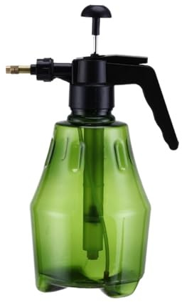 1 pulverizador de Agua a presión Manual con gatillo, Bomba de Aire, Botella pulverizadora desinfectante for jardín, regadera for Limpieza de Coche.(1.5L Green)
