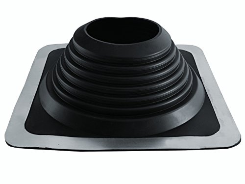 FOLNET Rohrmanschette Dachdurchführung EPDM quadratisch 152-279 mm | Kabel- Rohrdurchführung Dichtungsflansch für Blechdachdeckungen Blechpfannen Trapezblech Doppelstehfalz EPDM 3 bis 724 mm