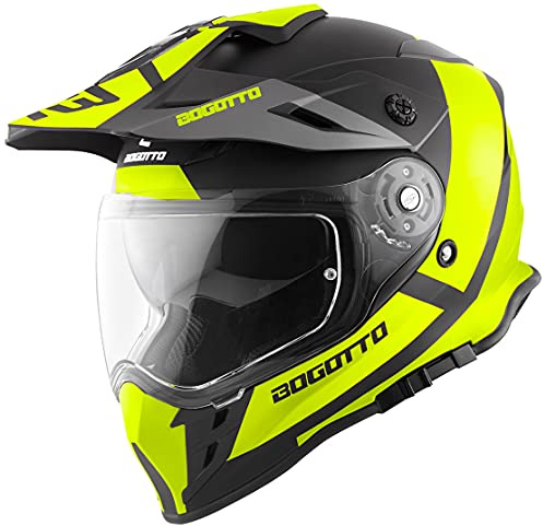 Bogotto V331 Pro Tour Casque Enduro, Jaune, XS