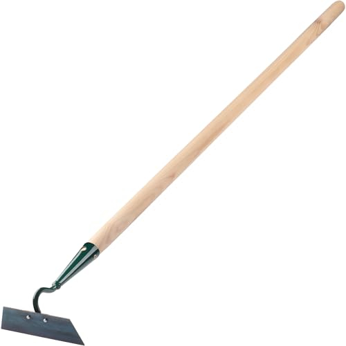 KADAX Hacke, Gartenhacke zum lockern, lüften und jäten des Bodens, für Garten, Blatt aus Metall, Gartenzubehör, Unkrauthacke zum entfernen von Unkraut, Grubber (Arbeitsbreite: 14 cm, mit Holzstiel)