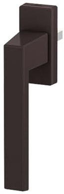 Design Aluminium Fenstergriff Tallinn, Farbe:Braun RAL 8019 (matt), Stiftlänge:45mm