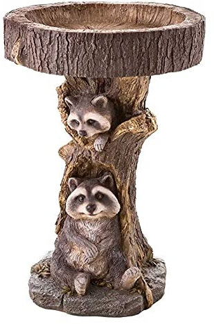 BKBP Vogelhäuschen, Baum Vogeltränke, Vmehrere Stile Vogelbecken Garten Dekorative, Harz Vogelfutterspender Vogelbad, Wetterfestes Vogelbad Futterstation Vogeltränke Gartendekoration (A)