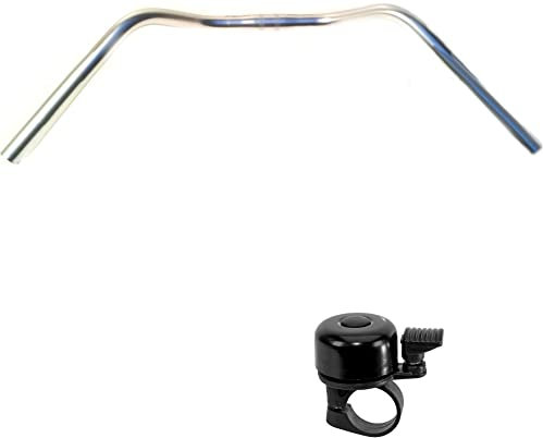 Fahrradlenker Fahrrad Lenker Stahl Silber L 600 mm Klemmung 25,4 mm inkl. Fahrradglocke