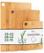 Joeji's Kitchen Juego de 3 Tablas de Cocina - Tablas de Cortar Cocina de 100% Madera Bambú - Ranura y Agujero para Colgarla - Eco Resistente e Naturalmente Antimicrobiano - Diferentes Tamaños