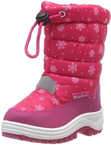 Playshoes Unisex Kinder Winter-bootie Schneeschuh, Schneeflocken, 32/33 EU