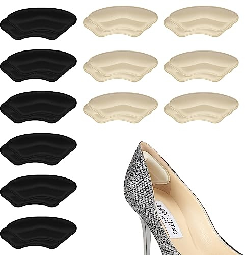 Flintronic 12 Paires de Coussinet Talon Chaussure, Coussinets pour Chaussures Sont Trop Grands et Auto Adhésifs, Auto-adhésif Protege Talon Chaussure, Cousinette Talon de Sport Antidérapant