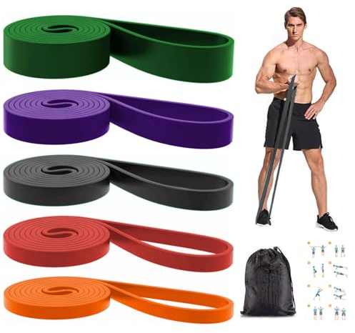 Resistance Bands, Pull Up Bands, Exercise Workout Bands for Working Out, Pull Up Assistance Bands Set for Men & Women, Body Stretching, Physical Therapy, Muscle Training - Colorful