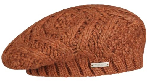 Seeberger Salvirola Strickbaske Damenbaske Baske Winterbaske Damen - mit Futter Winter Herbst-Winter - One Size rost