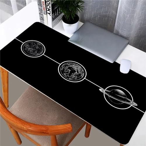 Tapis de Souris Gaming XXL 1200x600mm,Grand Tapis de Souris,Tapis de Souris à Bords Cousus,Base en Caoutchouc antidérapante,sous-Main Bureau Gamer Extra Large en Tissu - Nourriture Blanche