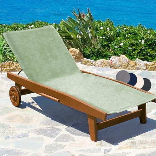 Beautissu XL Frottee Handtuch für Sonnenliege Baumwolle Weich & Antirutsch | 70x200cm Hellgrün Premium Auflage Gartenliege Strandtuch für Liege Garten Terrasse Strand Liegenauflage Saunatuch Marbella
