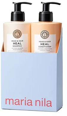 Maria Nila Shampoo und Conditioner Set gegen Schuppen und Haarausfall - Head and Hair Heal Duo Bundle Anti Schuppen Haarpflege Set mit Piroctone Olamine, vegan, sulfat- und parabenfrei, 2x 500ml