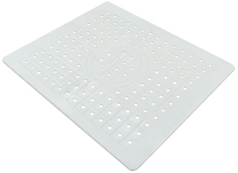 DEANKEJI Spülbeckenmatte, 31,4 x 26,1 cm Spülmatte für Spülbecken, TPR-Silikon Sink Mat, Geeignet für Küchenspülenboden, Kühlschrankregal, Geschirrspülerablauf