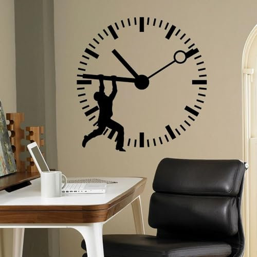 Stoppen Sie die Zeit Wand Vinyl Aufkleber Uhr Wandaufkleber Home Interieur Schlafzimmer Dekor Business Büro Wanddesign Poster 42x43cm